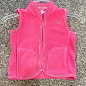 Girls size Small 4-5 Lilly Pulitzer Pink Fleece Vest